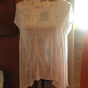 white sheer large top by cold crush XL